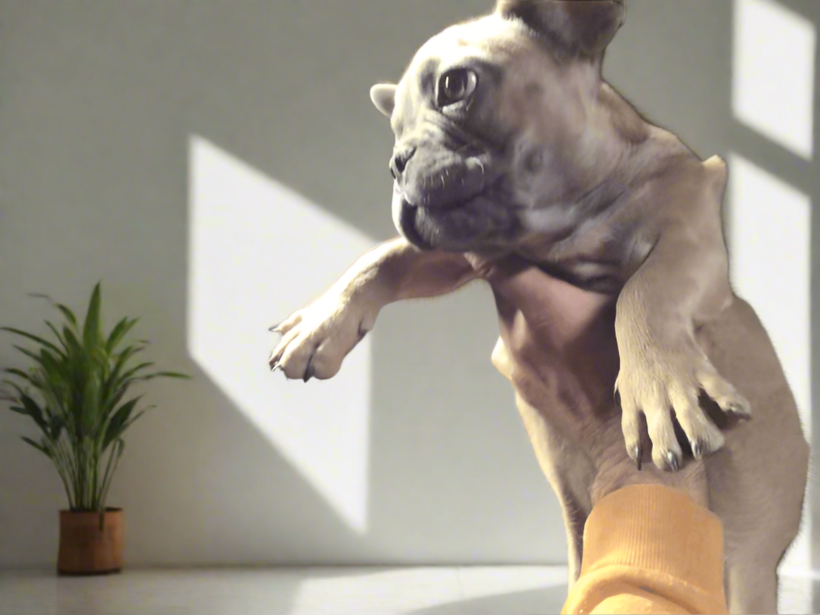 Blue sable male French bulldog AKC.